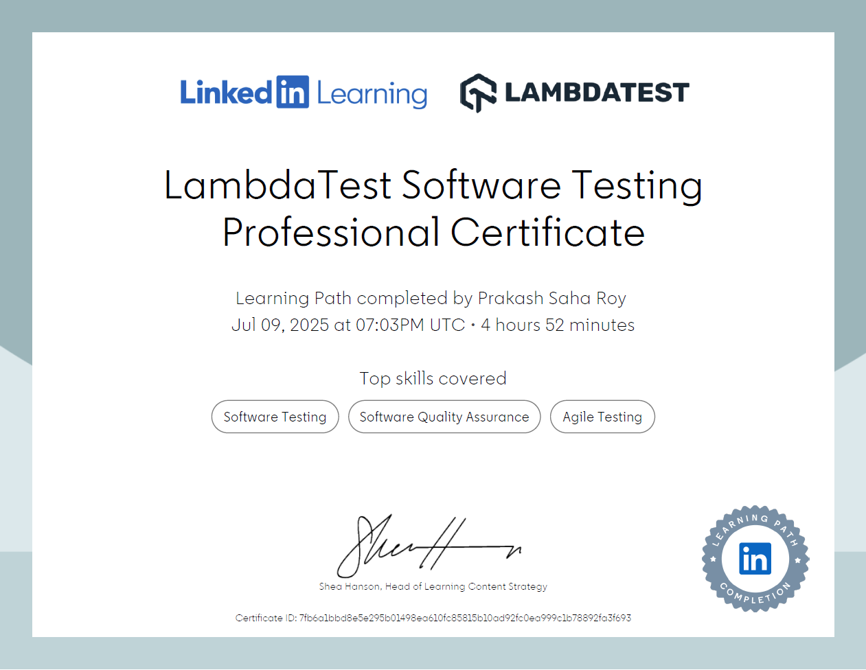 Certification 2